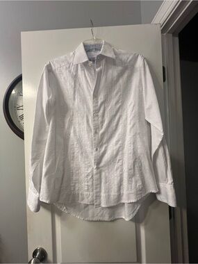 Robert Graham white shirt with embrodery panels size M